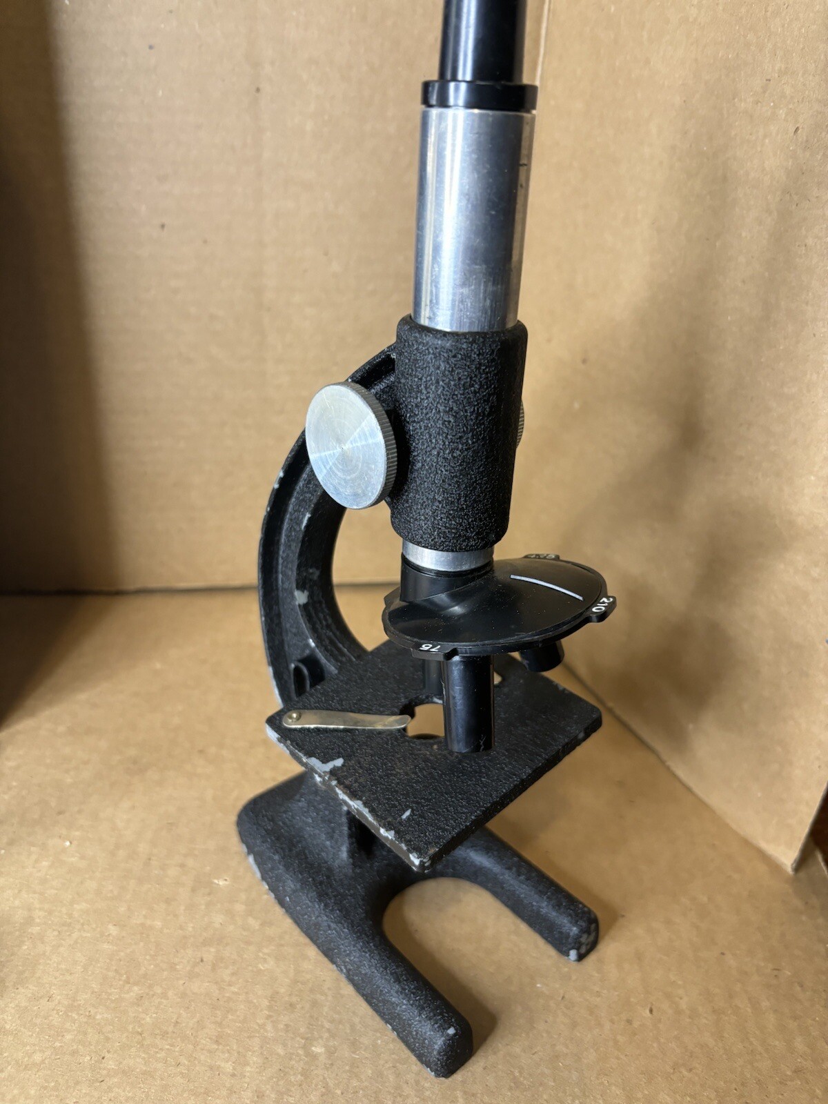 Porter Microcraft Microscope Lab in Original Tin Box / with Scope & Some Parts