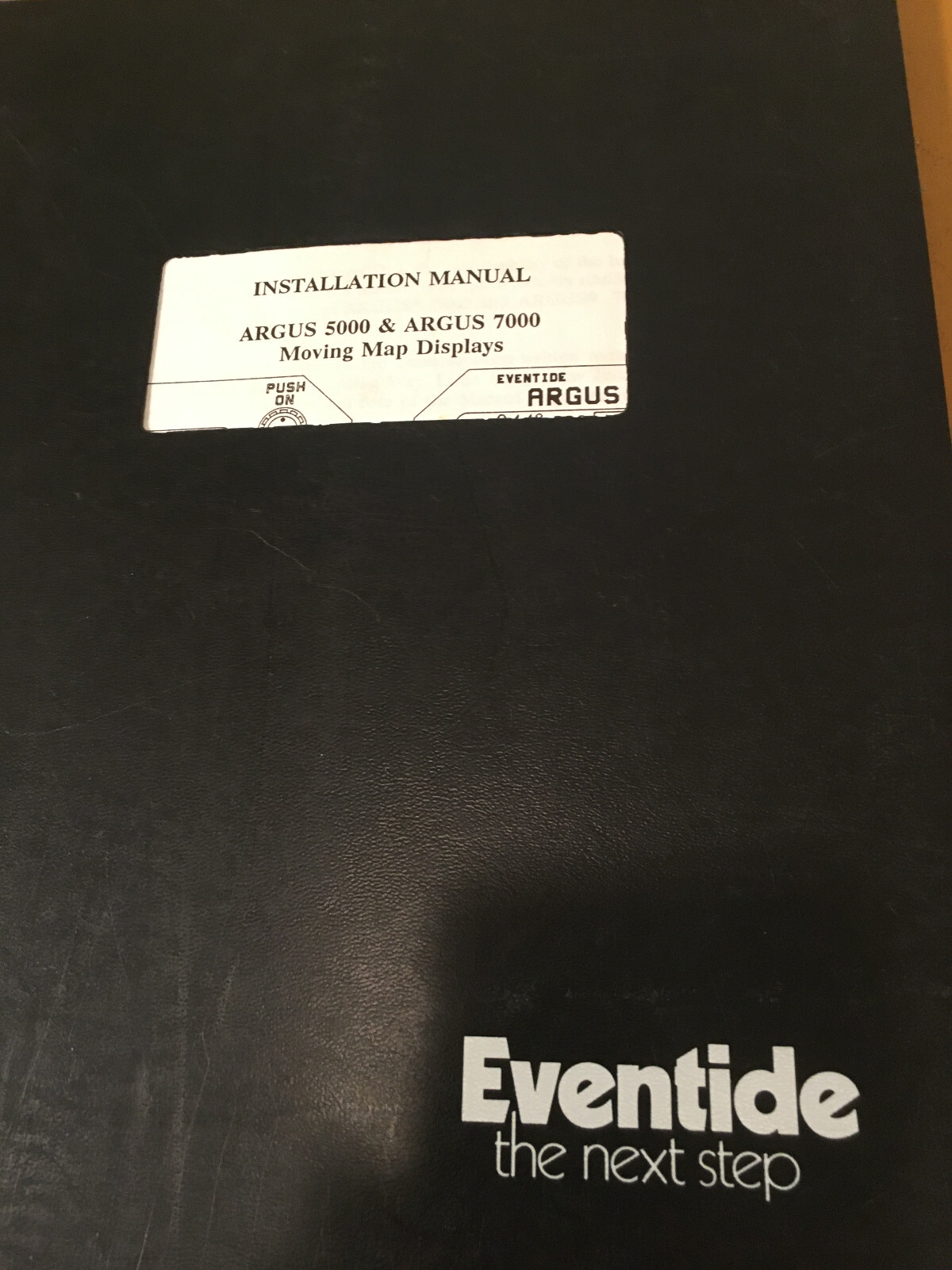 Evintide ARGUS 5000 & ARGUS 7000 Install Manual.