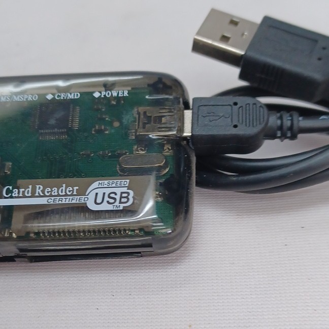 USB Multi Memory Card Reader Adapter - SD MMC microSD, Black