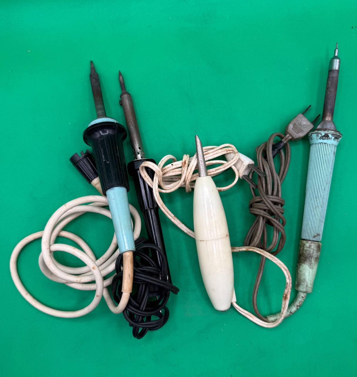 Lot of 4 Vintage Electric Soldering Irons Mixed Brands USA RE