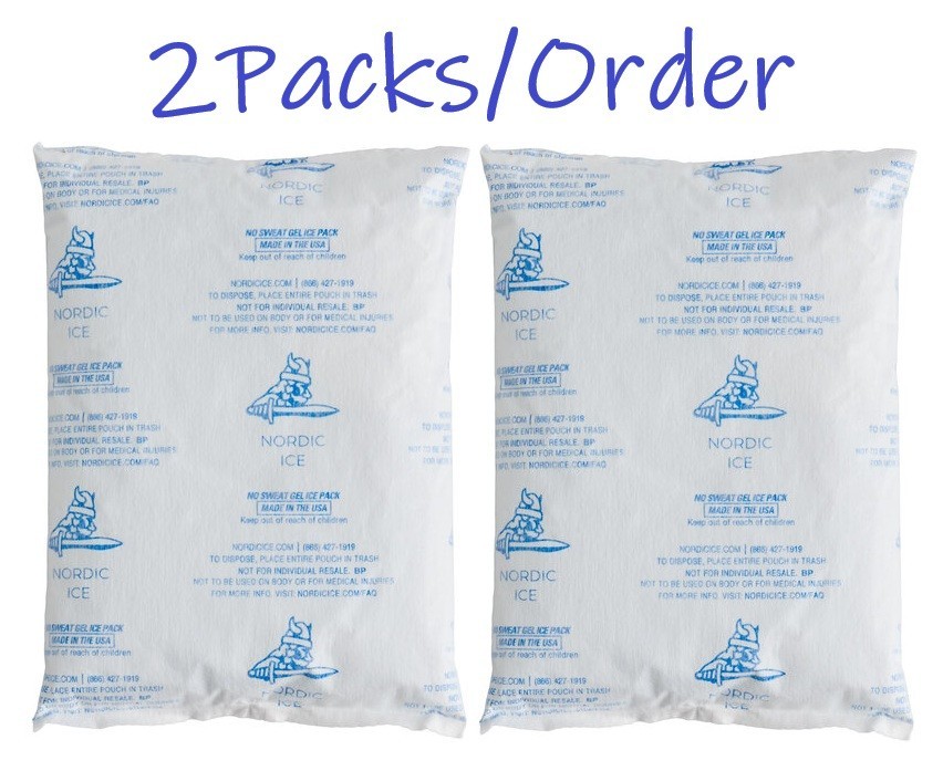 Nordic Ice 24oz 8x5.5x1 Non-Sweat Gel Re-Usable Cold Pack Non-Toxic Food/Medical