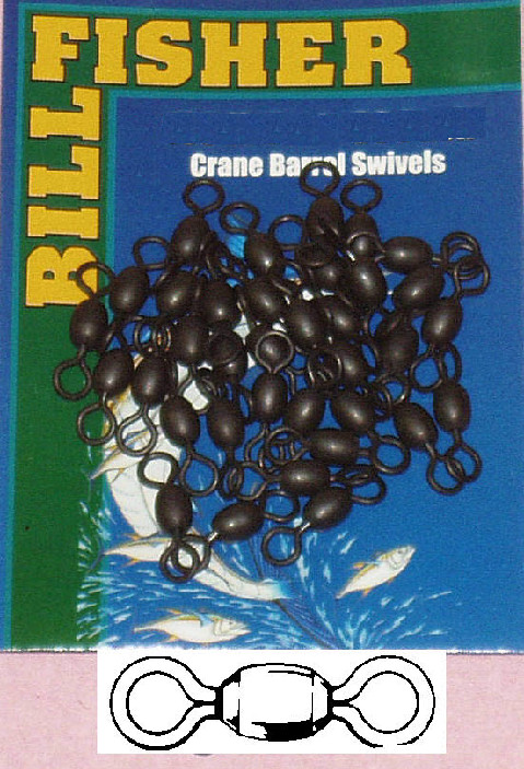 Sea Striker R5-100 Black Crane Barrel Swivel 100Ct 90Lb Stainless-Brass