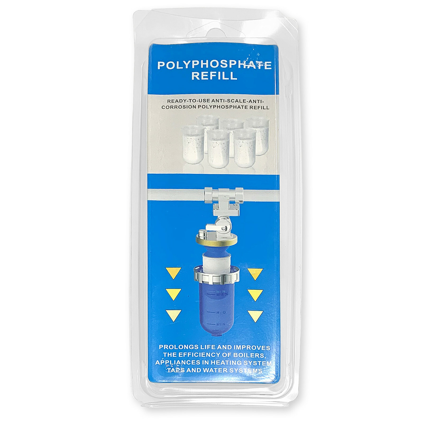 Replacement Cartridge for Polyphosphate Feeder Scale Inhibition 6 Pack