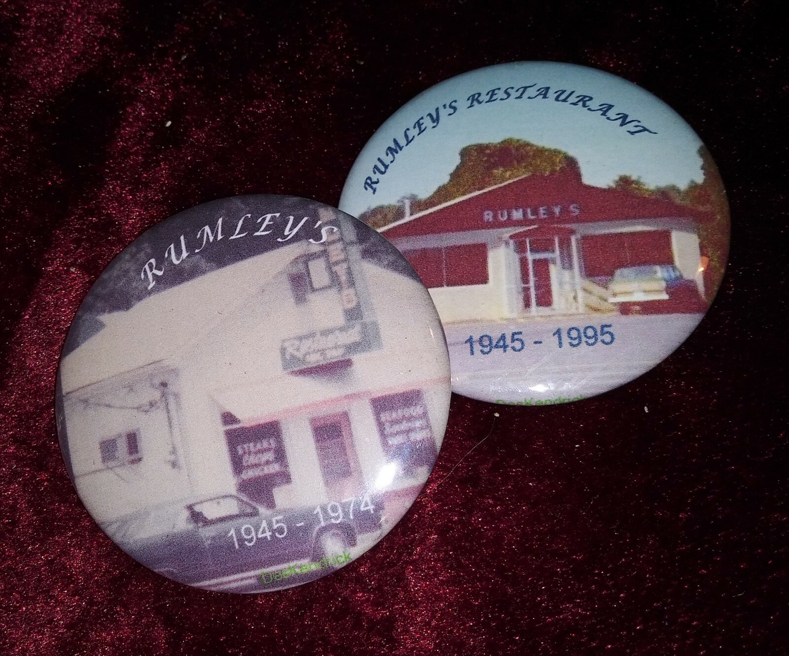 RUMLEY'S Martinsville, Virginia Collectible PINBACK Button 2.25 inch  METAL!
