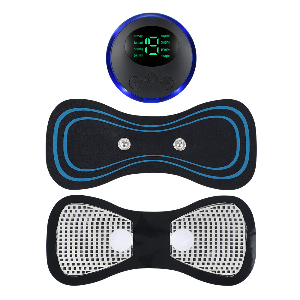 5PCS Portable Mini Electric Neck Back Massager Patch Stimulator Cervical Massage