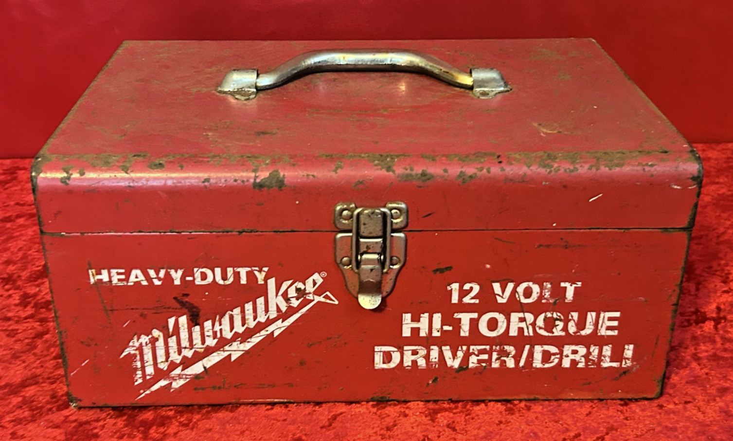 Vintage Cordless Milwaukee 12V Hi Torque Driver Drill w/ Battery Charger & Case