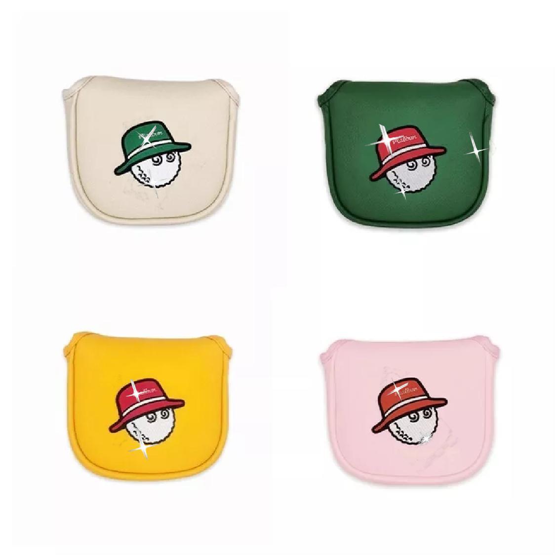 New Fisherman's Hat Golf club square mallet putter Magnetic Headcover Green Pink
