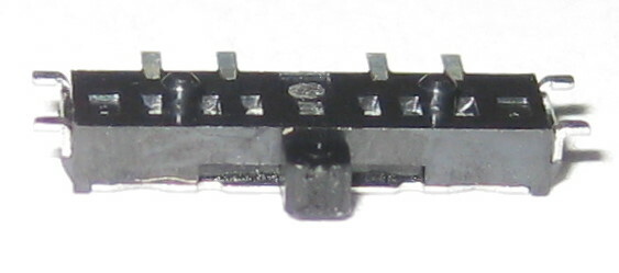 5 X 1 Pole / 3 Position Miniature SMD Slide Switch - 4 Pins - Alps SSSS8 Series