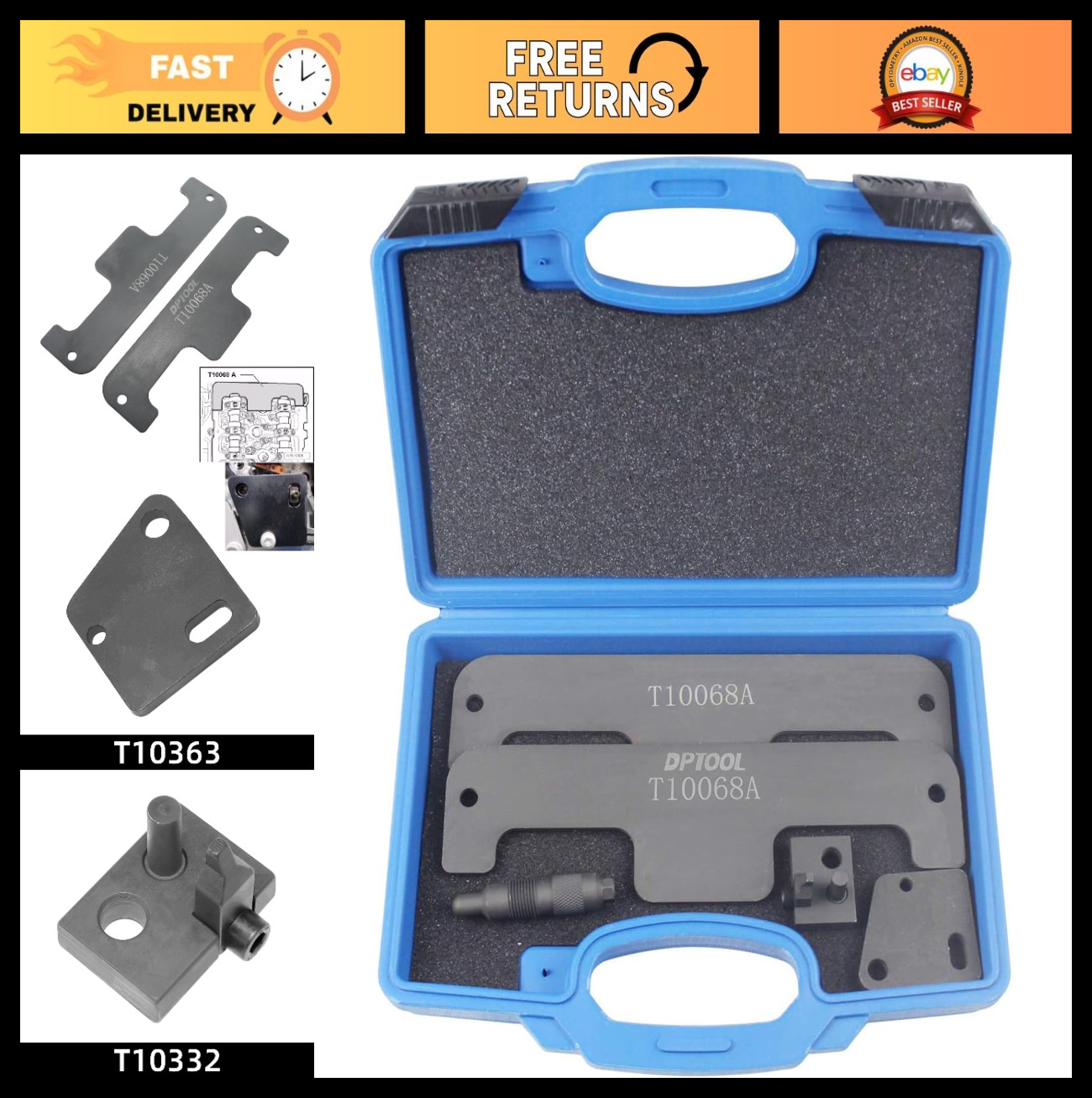 Engine Timing Tool Set for Audi VW Porsche 3.6 6.0 Camshaft Locking Kit T10068A