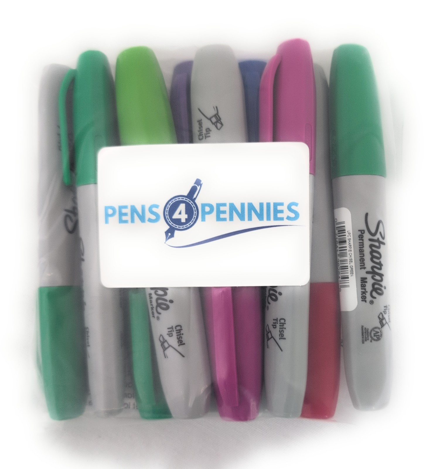 Sharpie Markers: 10ct Permanent Marker Lot: Chisel Tip MULTI-COLOR Thick Barrel