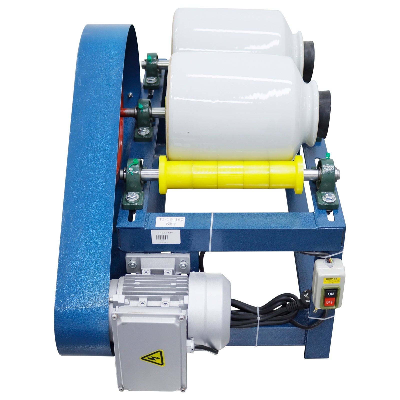 Small Horizontal Lab Ball Mill Grinder 220V Full Rubber Roller Jar Mill Machine