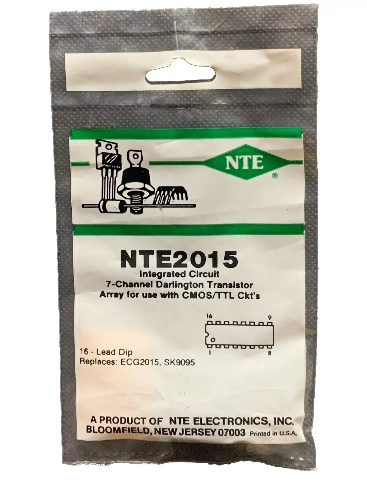 NTE2015 IC 7 Channel Darlington Transistor Array CMOS/TTL DIP16 ECG2015 SK9005