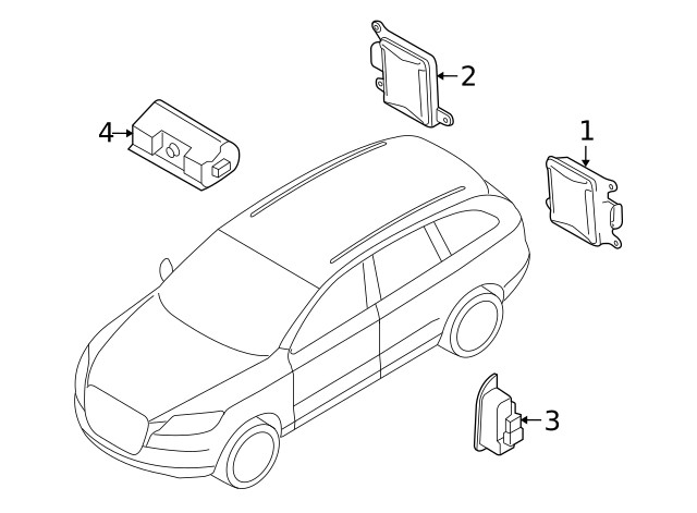 Genuine Audi Blind Spot Detection System Warning Sensor 4L0-910-568-B