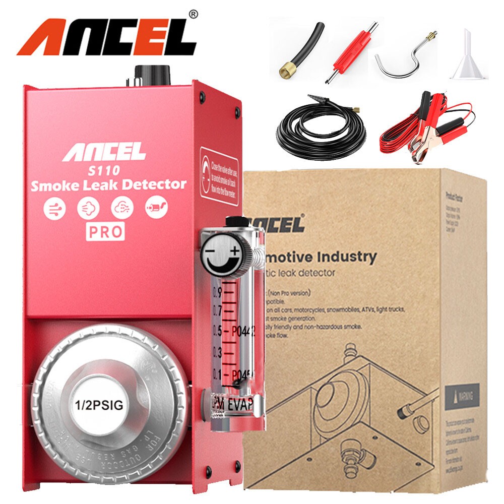 ANCEL S110 PRO Car Diagnostic Tool EVAP Smoke Machine Pipe System Leak Detector