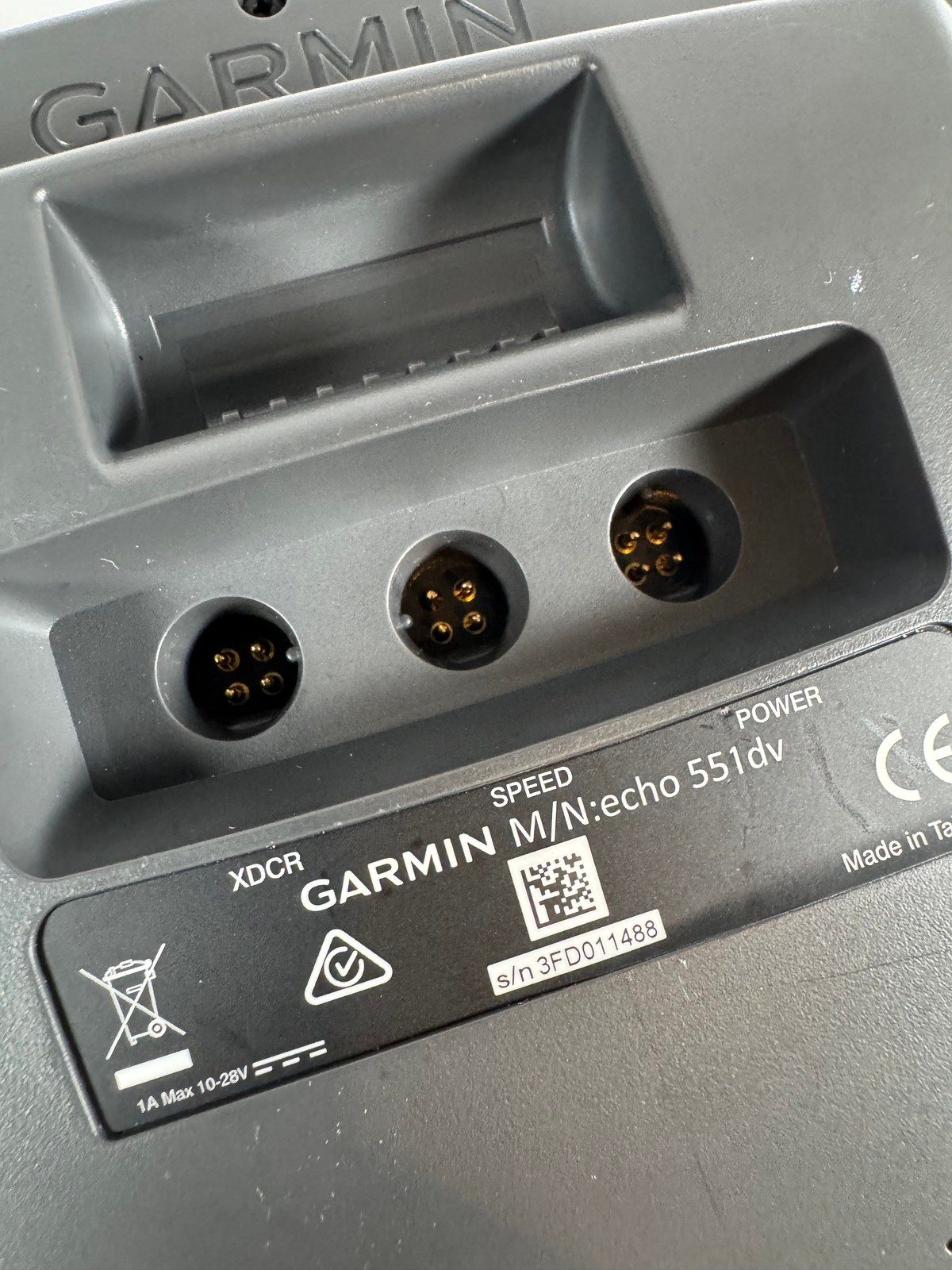 Garmin echo 551DV Fishfinder with DownVü Scanning Sonar head unit only.