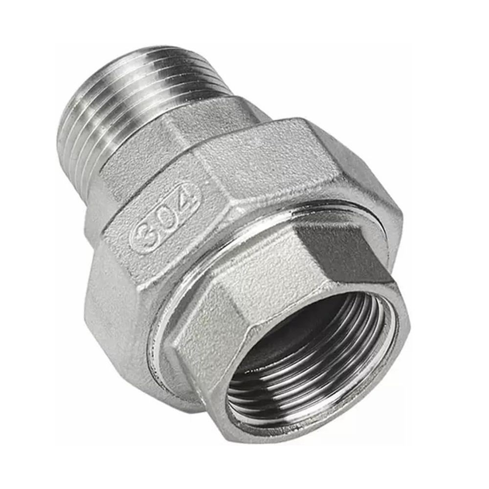 Cast Pipe Fitting Union 3/4" NPT Female x 3/4" NPT Male Stainless Steel 304 C694