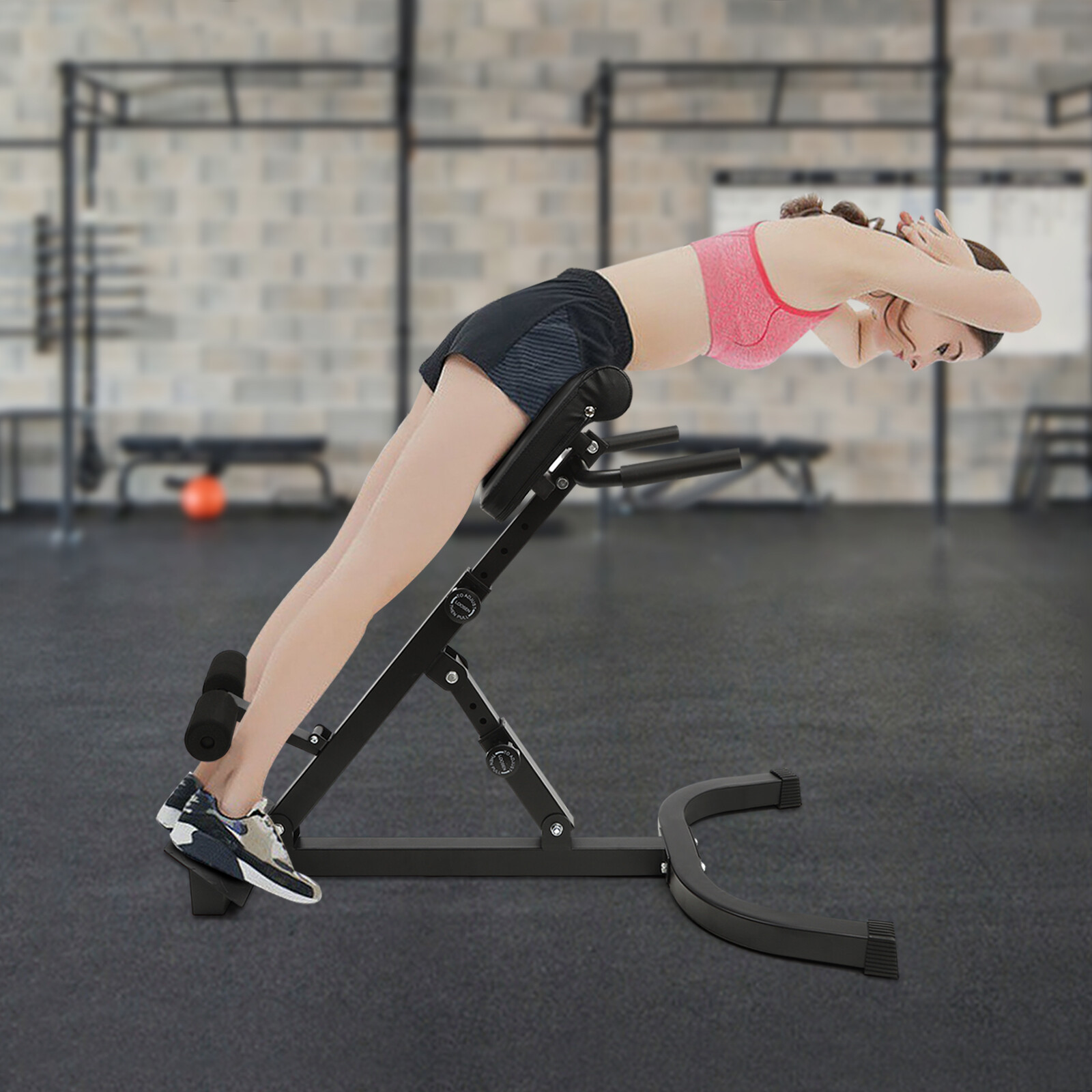 8-Level Roman Chair Back Hyper Extension Exercise Bench Back Training Workout US