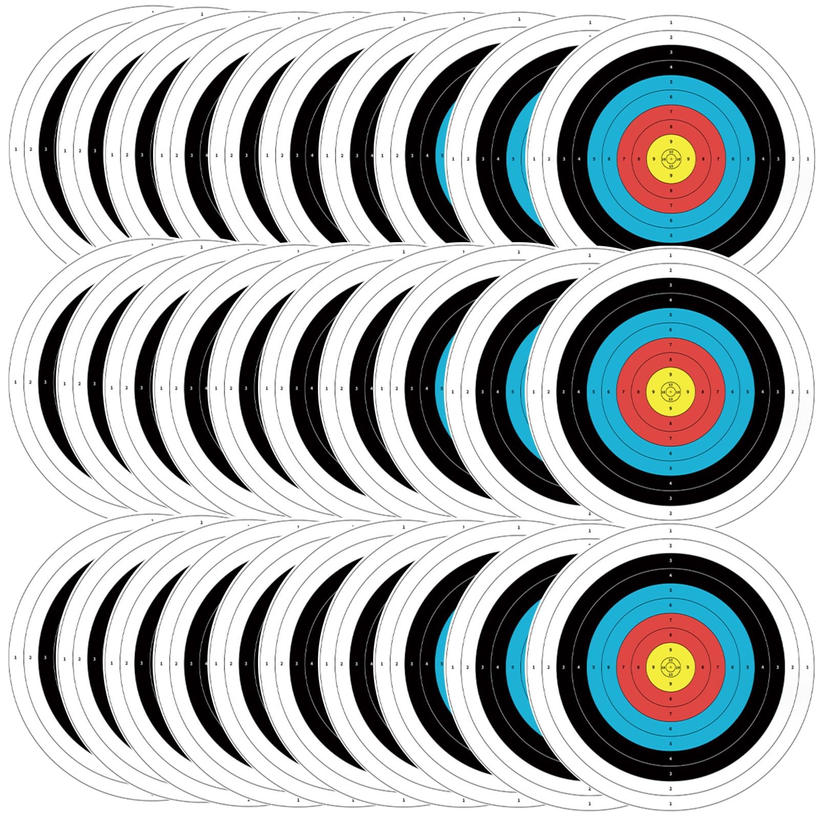 Archery Target Archery 30 Pieces Targets Paper, Archery ...