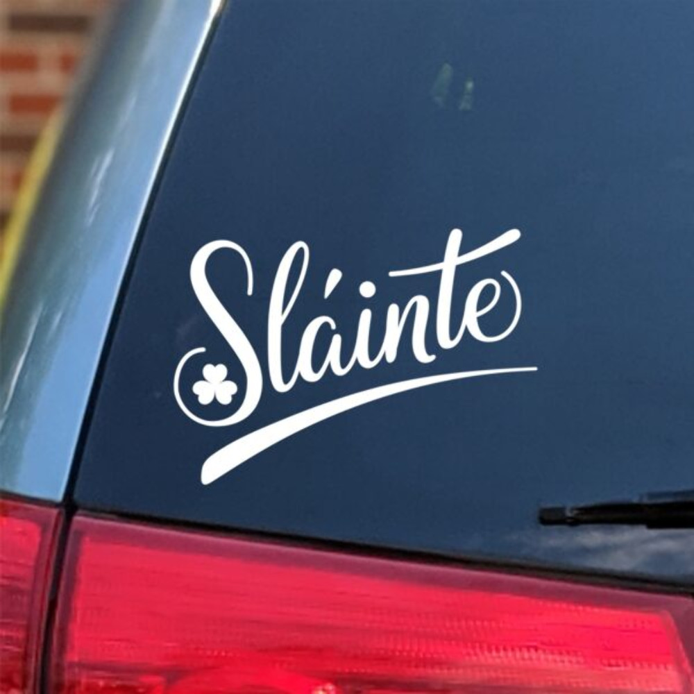 Slainte Irish Vinyl Die Cut Decal Sticker