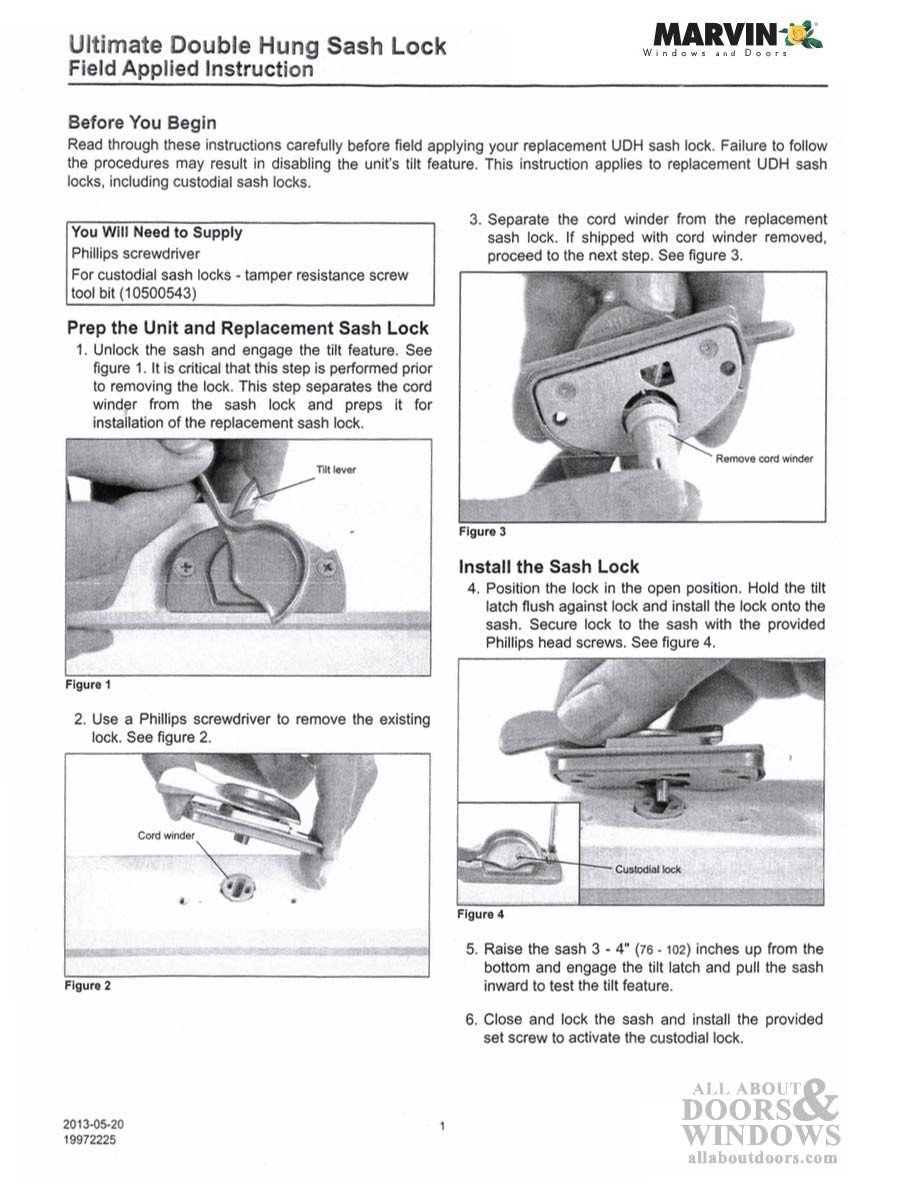 Marvin Ultimate Double Hung Sash Lock & Keeper