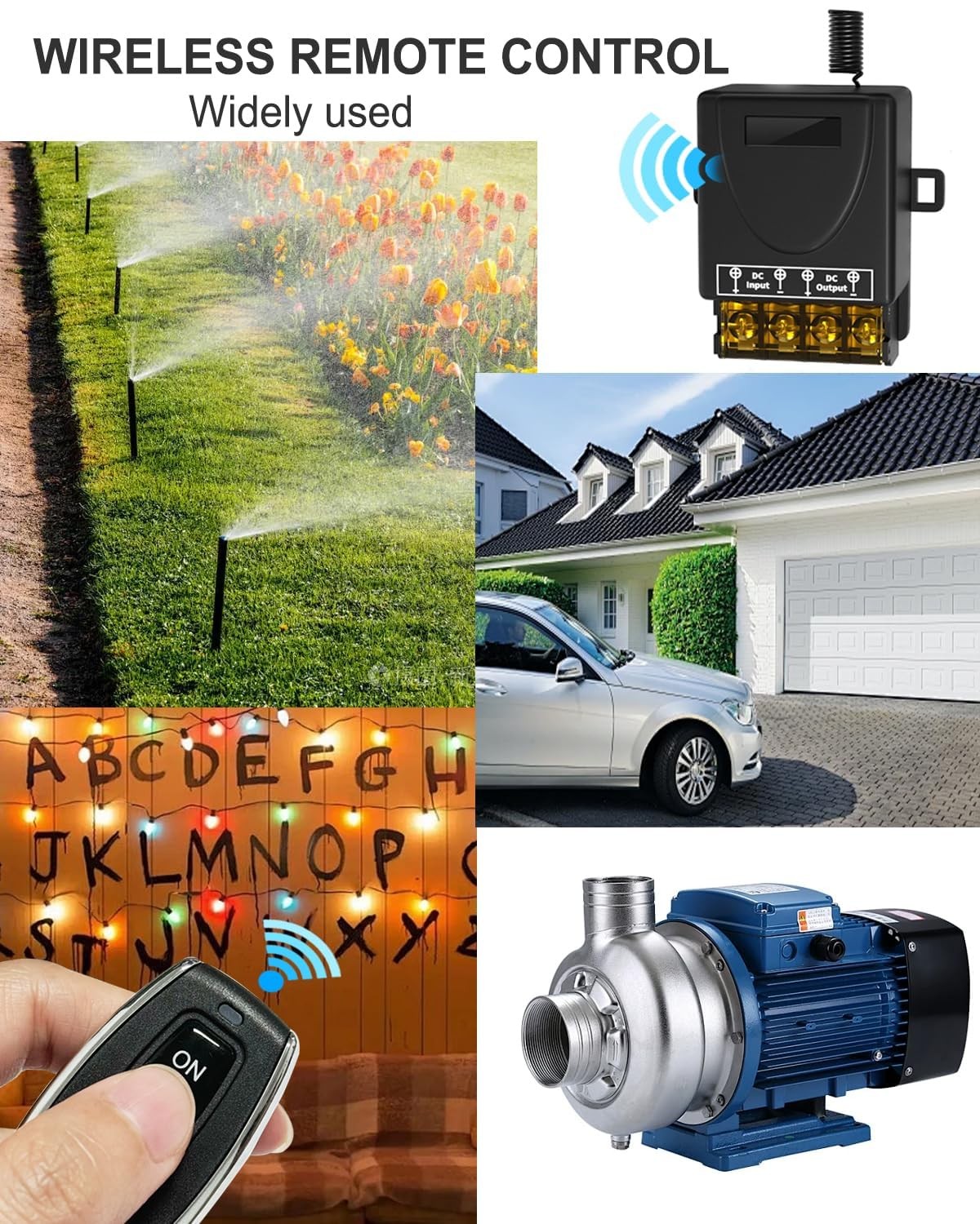30A 12V Wireless Remote Control Switch Kit - Heavy Duty Relay with 2 Remotes