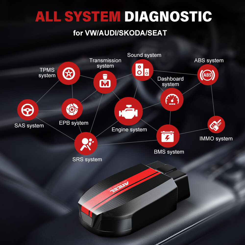 ANCEL BD500 For VAG Car OBD2 Diagnostic Scanner Bluetooth All System Code Reader