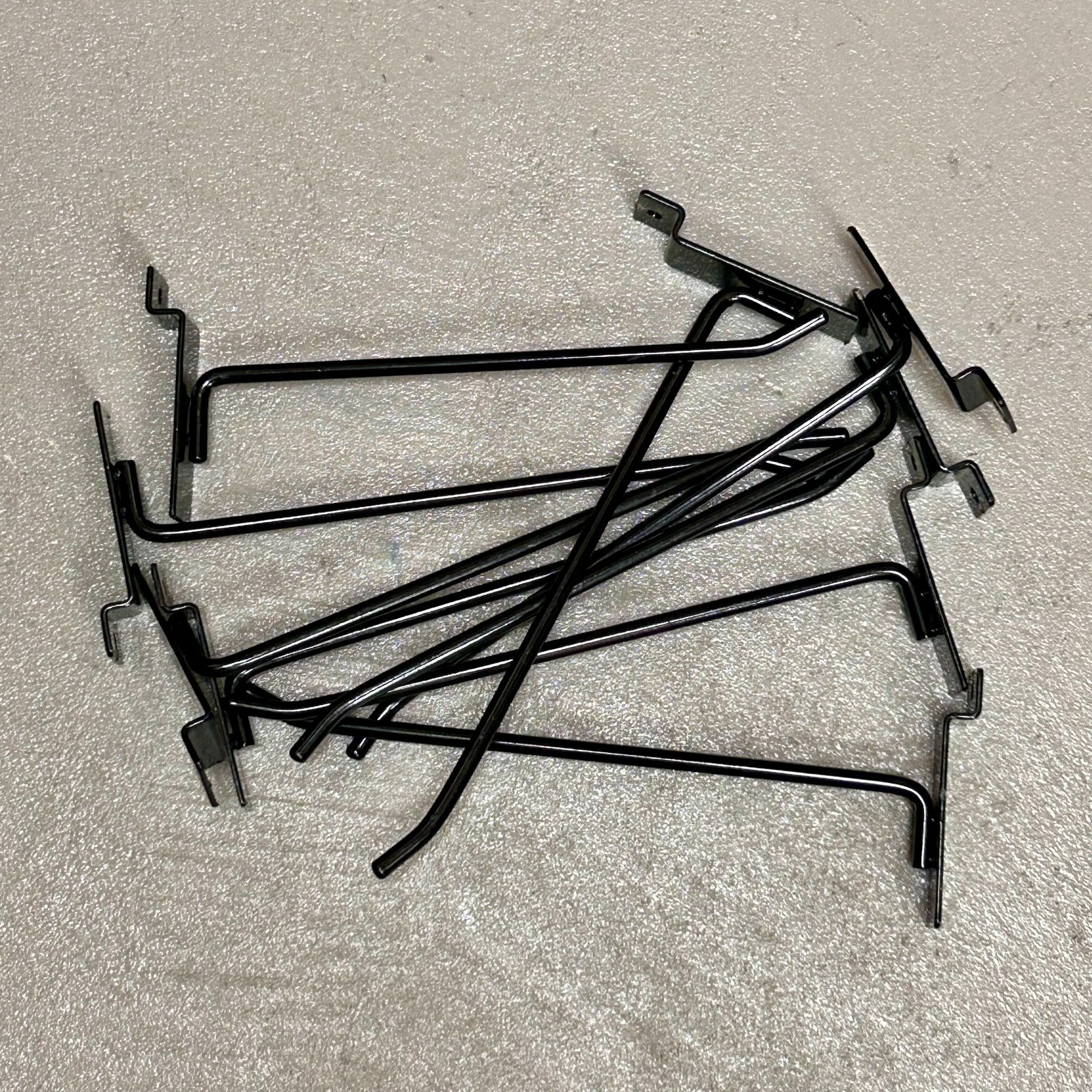 Black Slatwall Hooks Metal Retail Display Universal 20 Piece: 6" - 7” - 9” - 10”