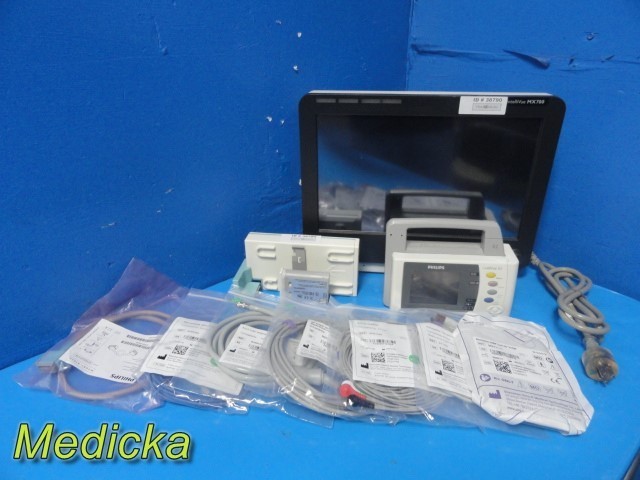 Philips IntelliVue MX700 + X2 (M3002A) + M3012A Monitoring System W/ Leads~38790