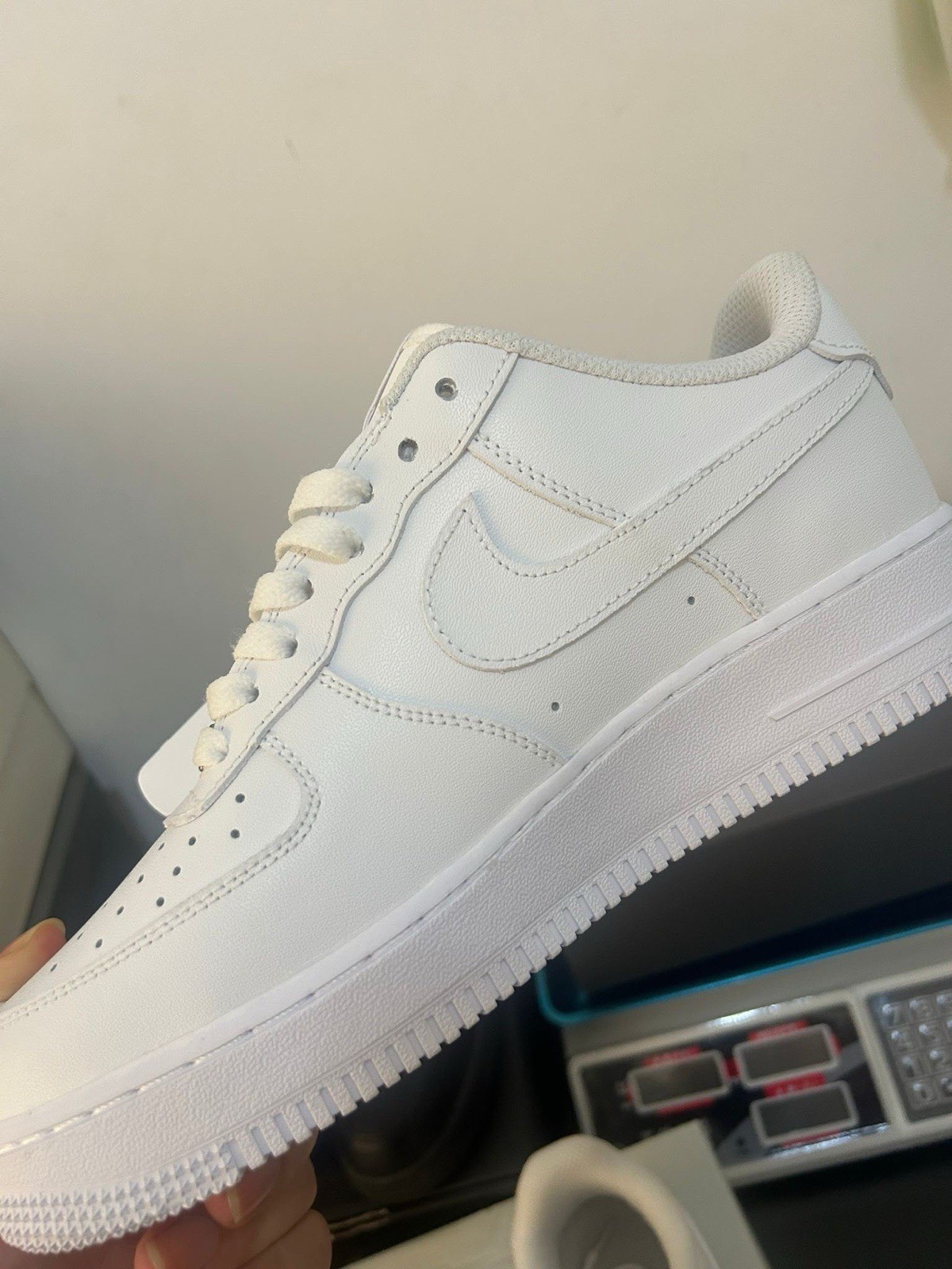 Nike Air Force 1 Low Top Men's White Solid Lace-Up Athletic Sneakers