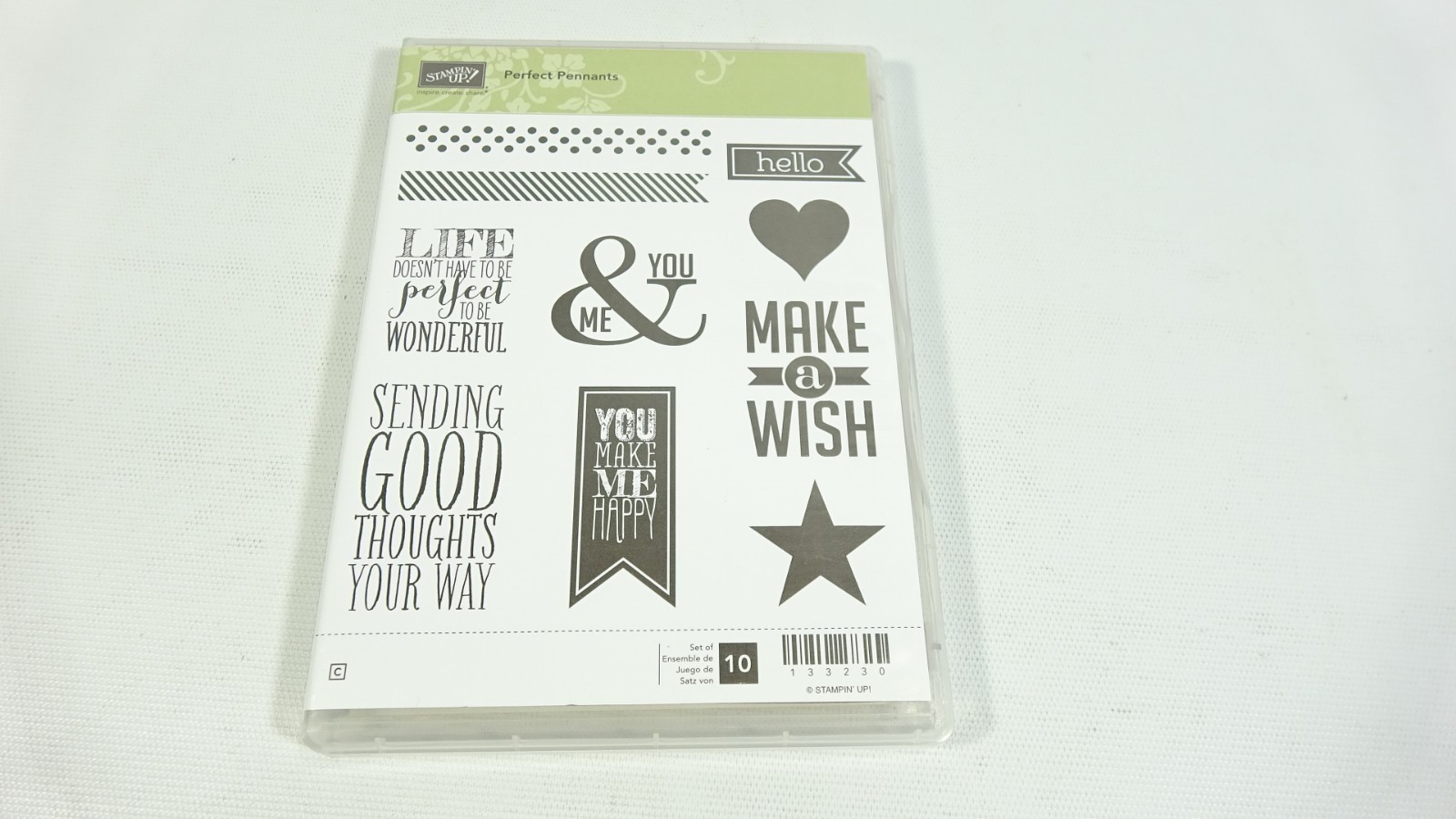Stampin' Up! Rubber Stamp Set Perfect Pennants 133230