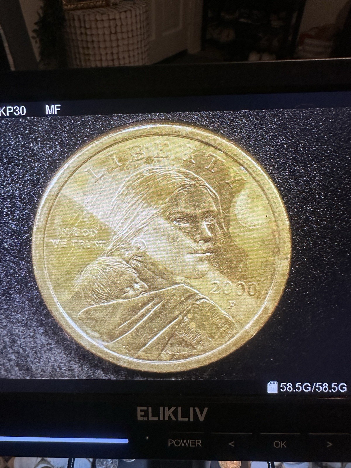 Rare 2000 P Sacagawea One Dollar Coin Lamination Error