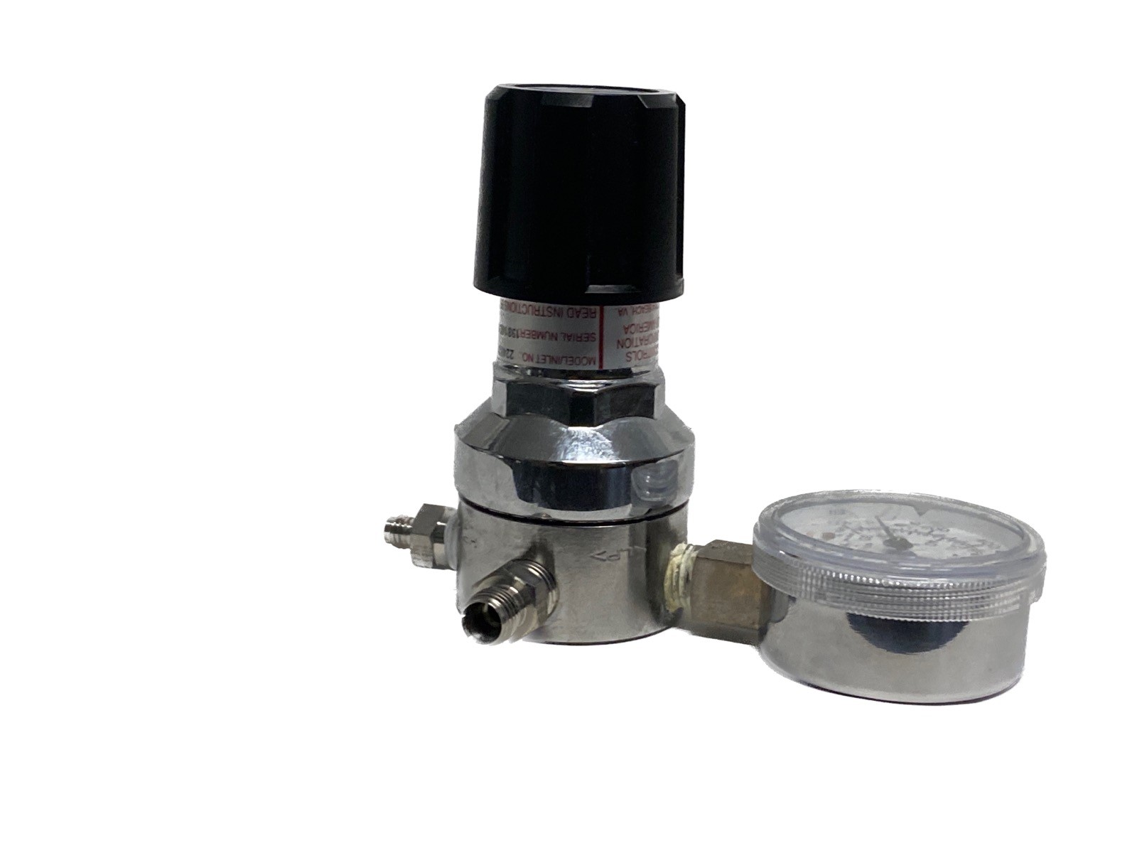 USED Restek 0-100 PSIG Chrome-Plated Brass Ultra-High Purity Gas Regulator 22452