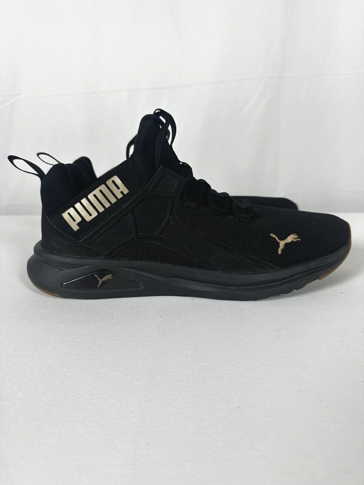 Puma Men's US 10 Enzo 2 Revamp Black Puma Gold Running Shoes #379253-05