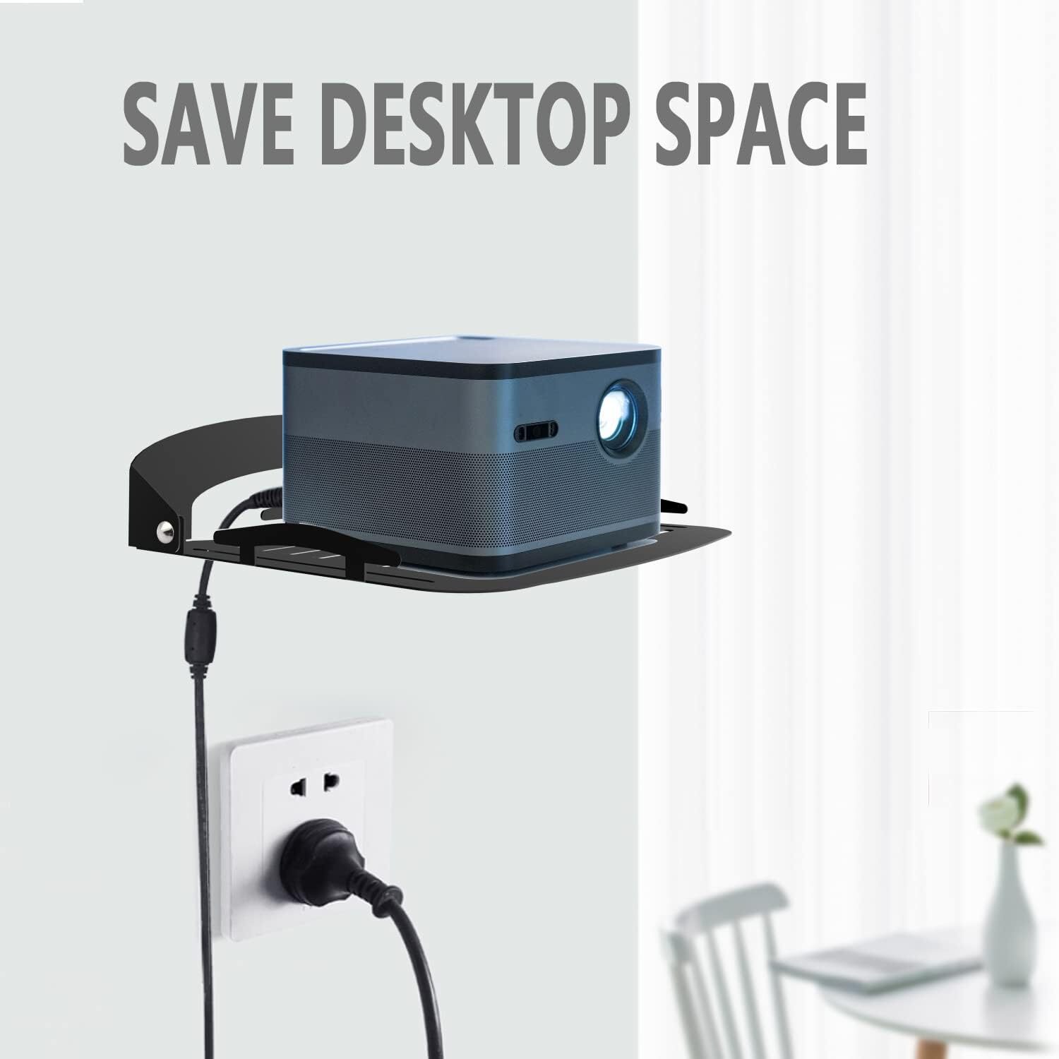 Floating Shelf For Projector Wall Mount 90degree Foldable Loading Capacity 8.8lb