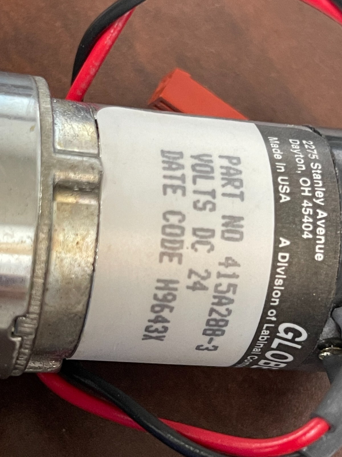 Globe 24VDC Gear Head Stepper Motor 415A415A288-3