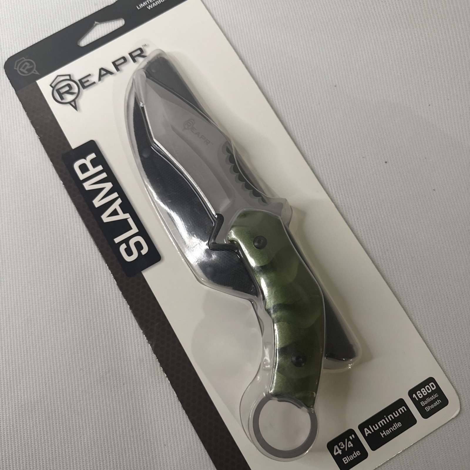 Reapr Slamr Fixed Knife 4.75" 420 Stainless Steel Blade Aluminum Handle 11010