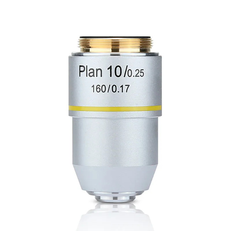 10X 195 Plan Achromatic Objective Lens RMS 20.2mm for Biological Microscope