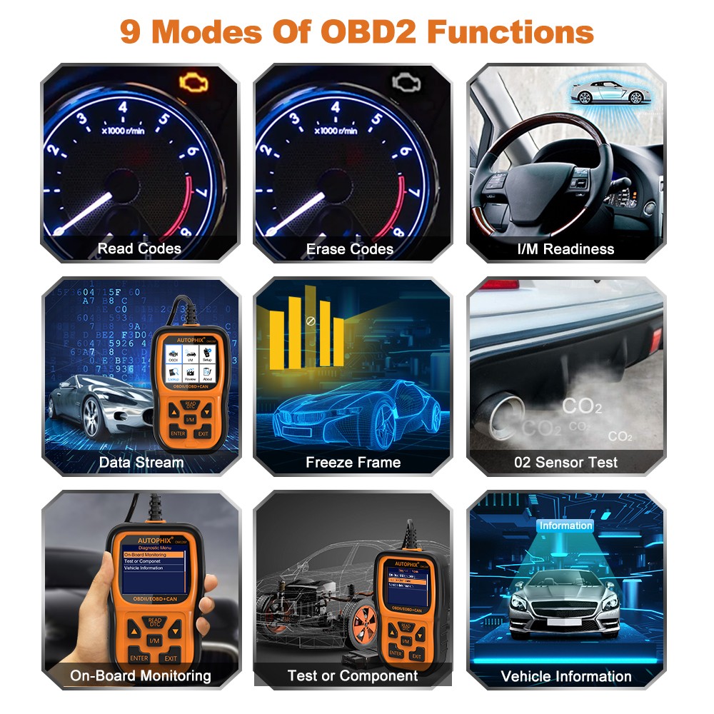 AUTOPHIX OM126P OBD2 Scanner Check Engine Enhanced Code Reader Auto Diagnostic