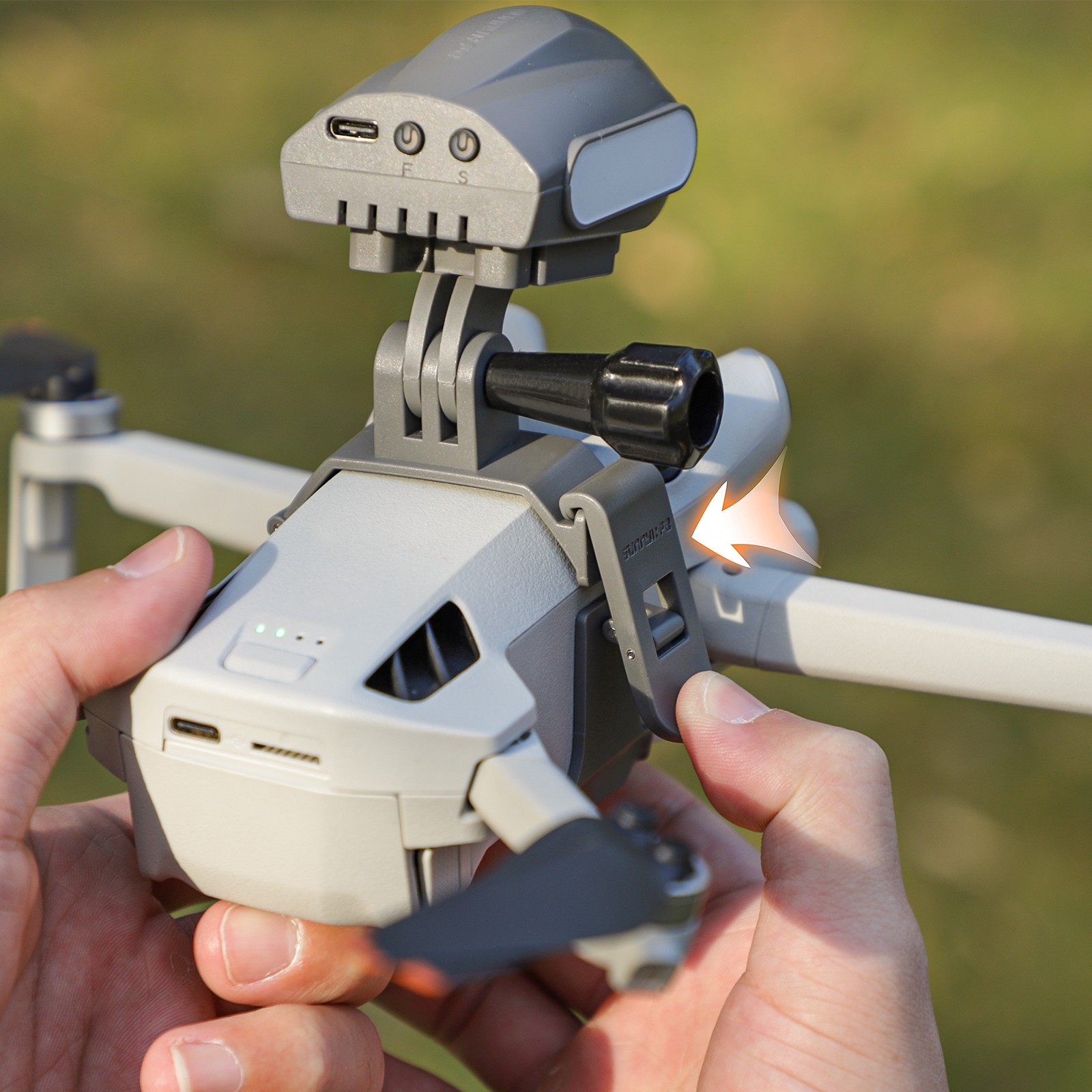 Searchlight Mount Holder w/ Light Lamp Set For DJI Mini 4 Pro Drone Accessories