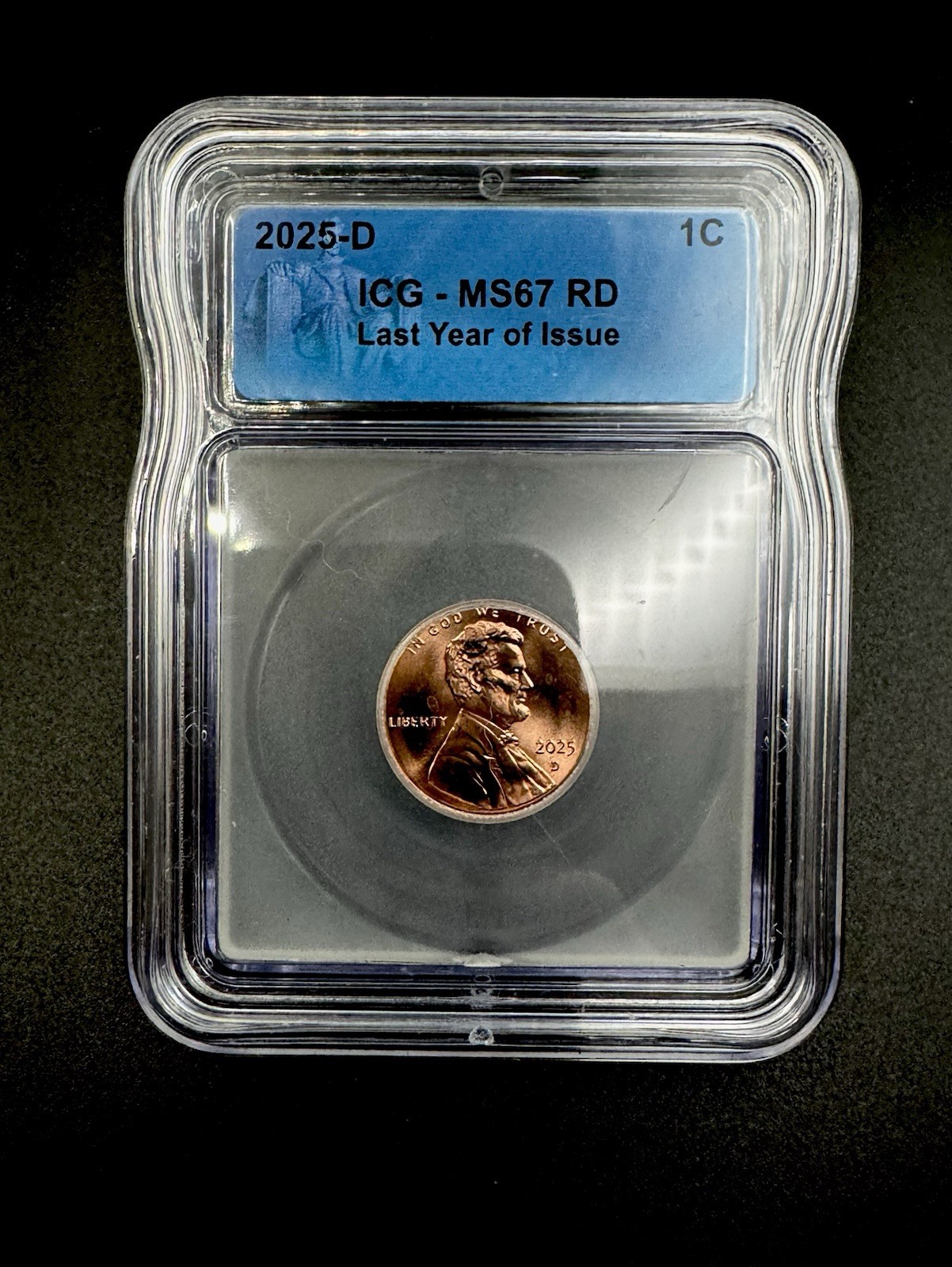 Pair of 2025 D Lincoln Cent PAIR ICG MS67 RD – Last Year of Issue – Gem Red Set
