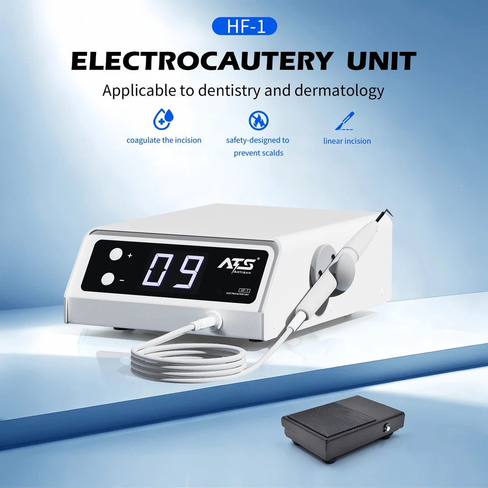 Electro Electrosurgery Unit Machine High Frequency Electric 9pcs Tips Dental US