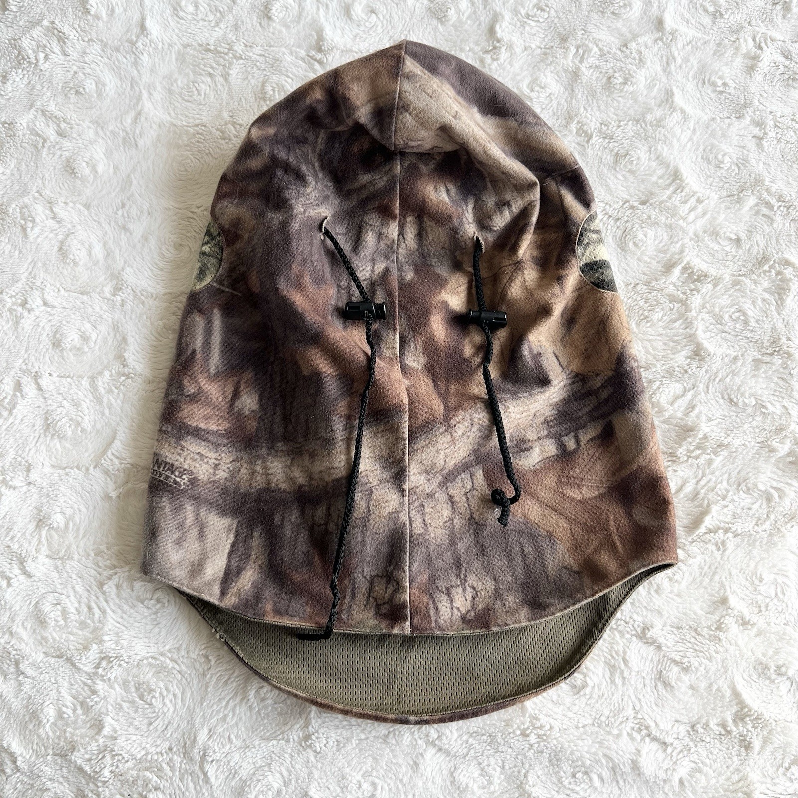 Vintage Cabelas Balaclava Ski Mask Adult OS Brown Camo Outdoor Timber Hunting