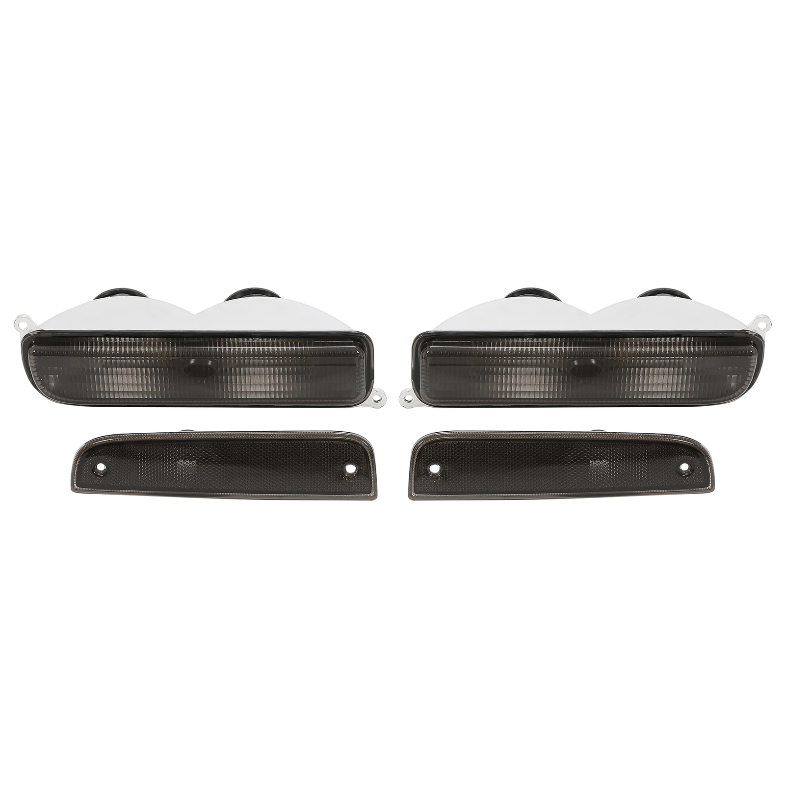 Pair Smoke Front Corner light +Bumper Signal Lights For Jeep Cherokee XJ 97-01