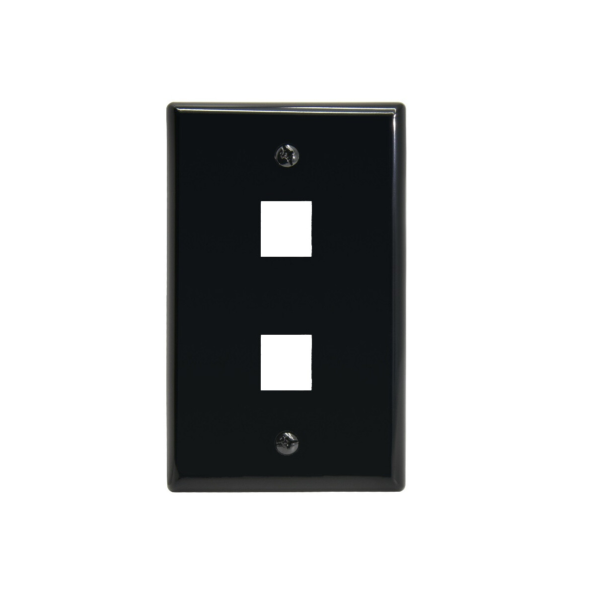 Keystone 2 Hole Port Jack Insert Flush Wall Face Plate Network CAT5e CAT6 Black