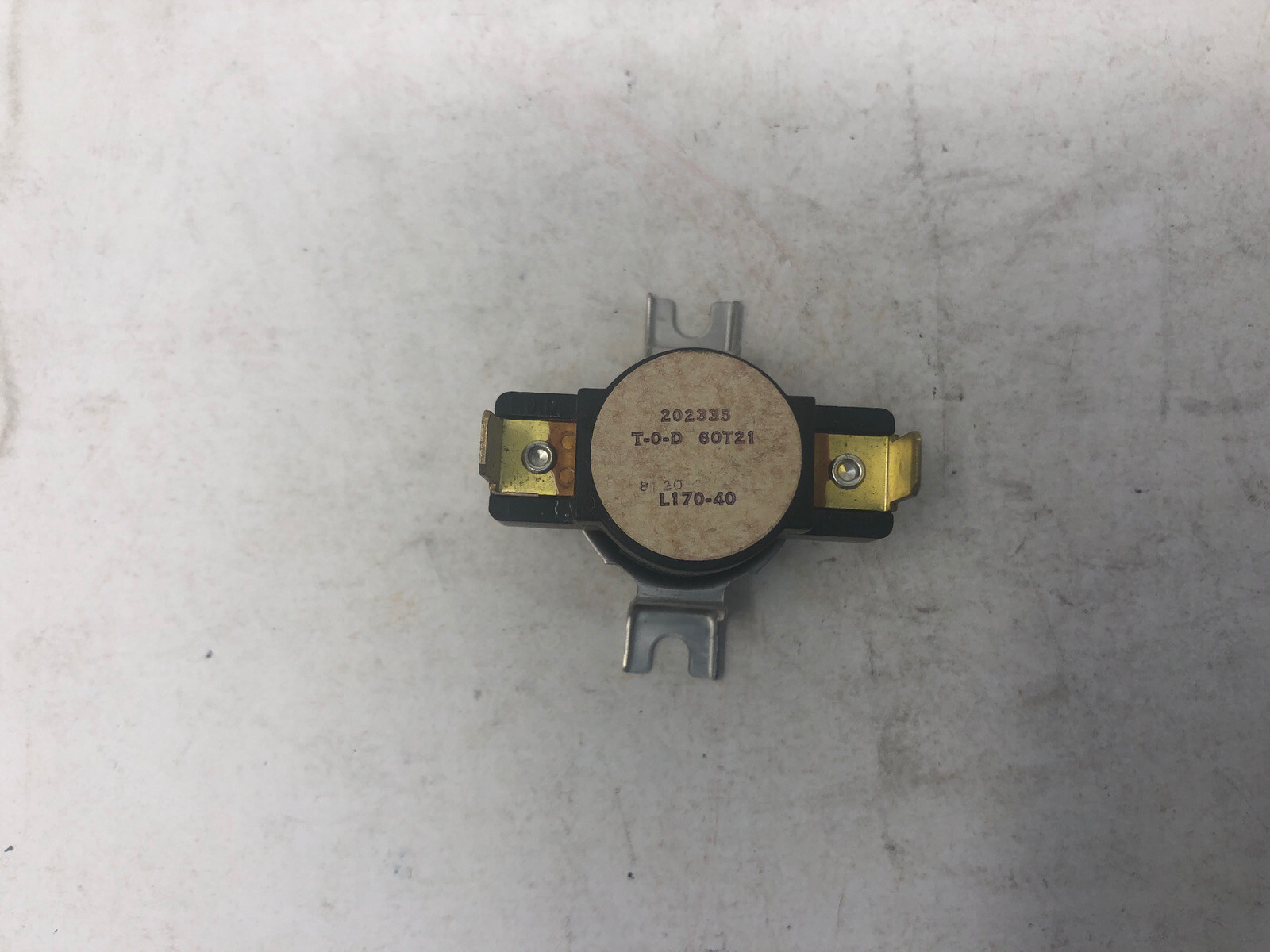 THERM-O-DISC THERMAL LIMIT SWITCH 170 DEGREE 202335 T-O-D 60T21 - NEW OLD STOCK
