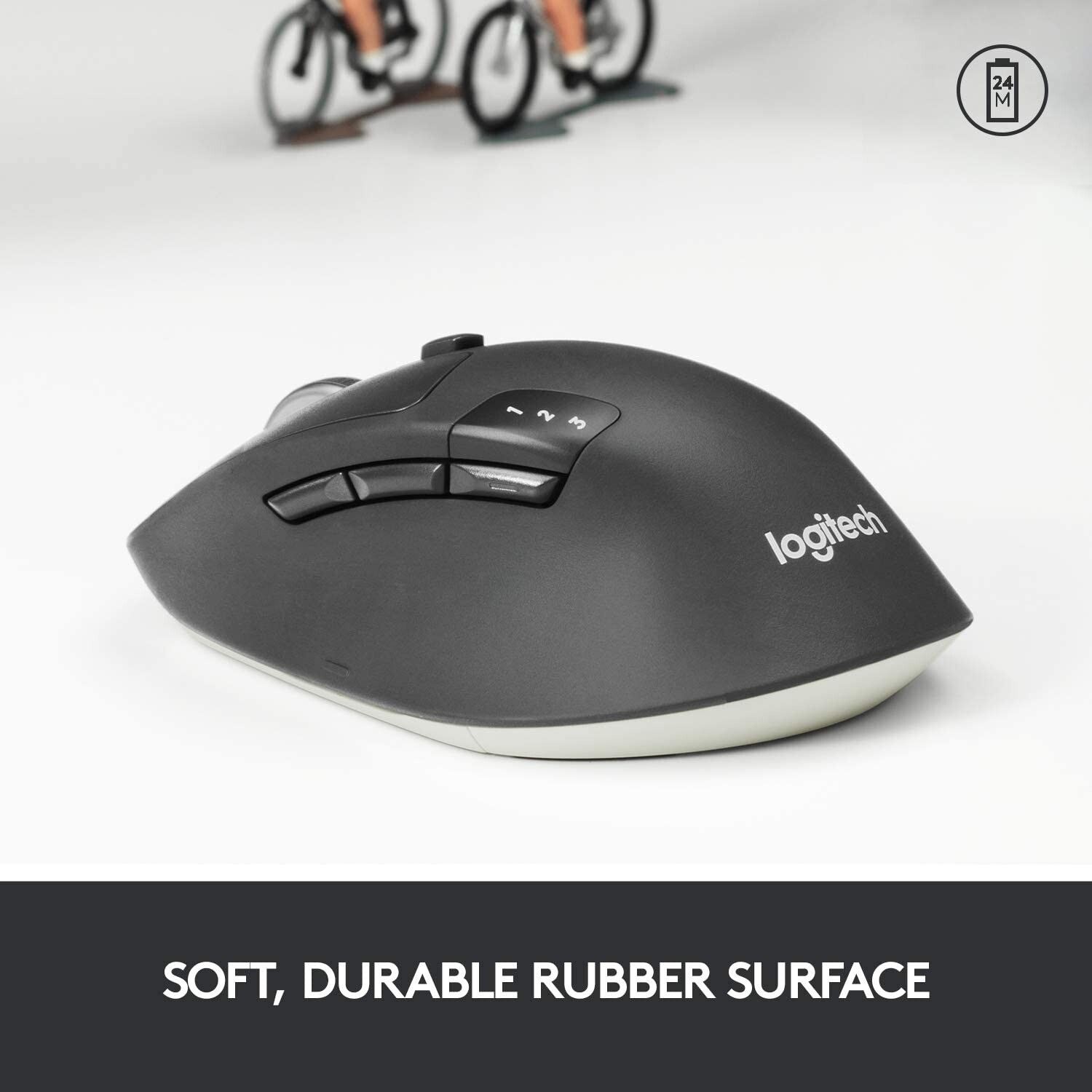Logitech M720 Triathlon Multi-Device Wireless Bluetooth Mouse Unifying Receiver