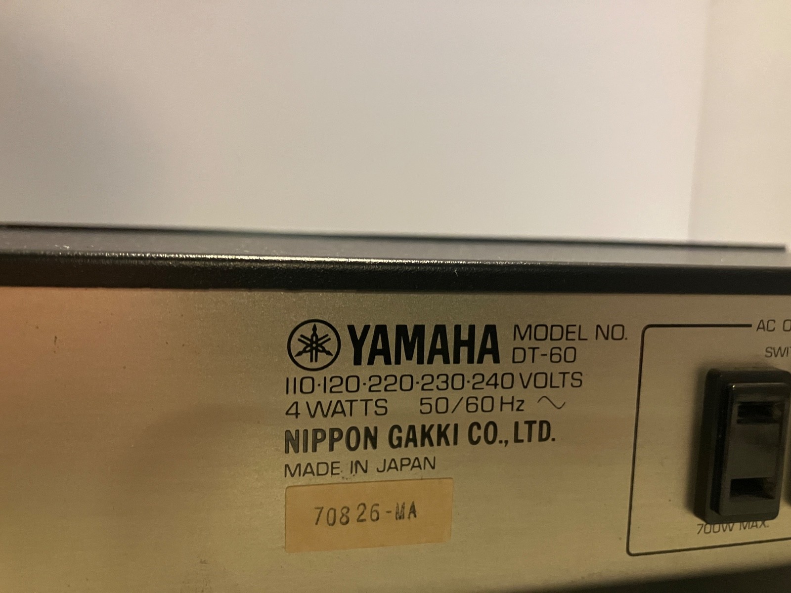 Yamaha DT-60 Natural Sound Audio Timer