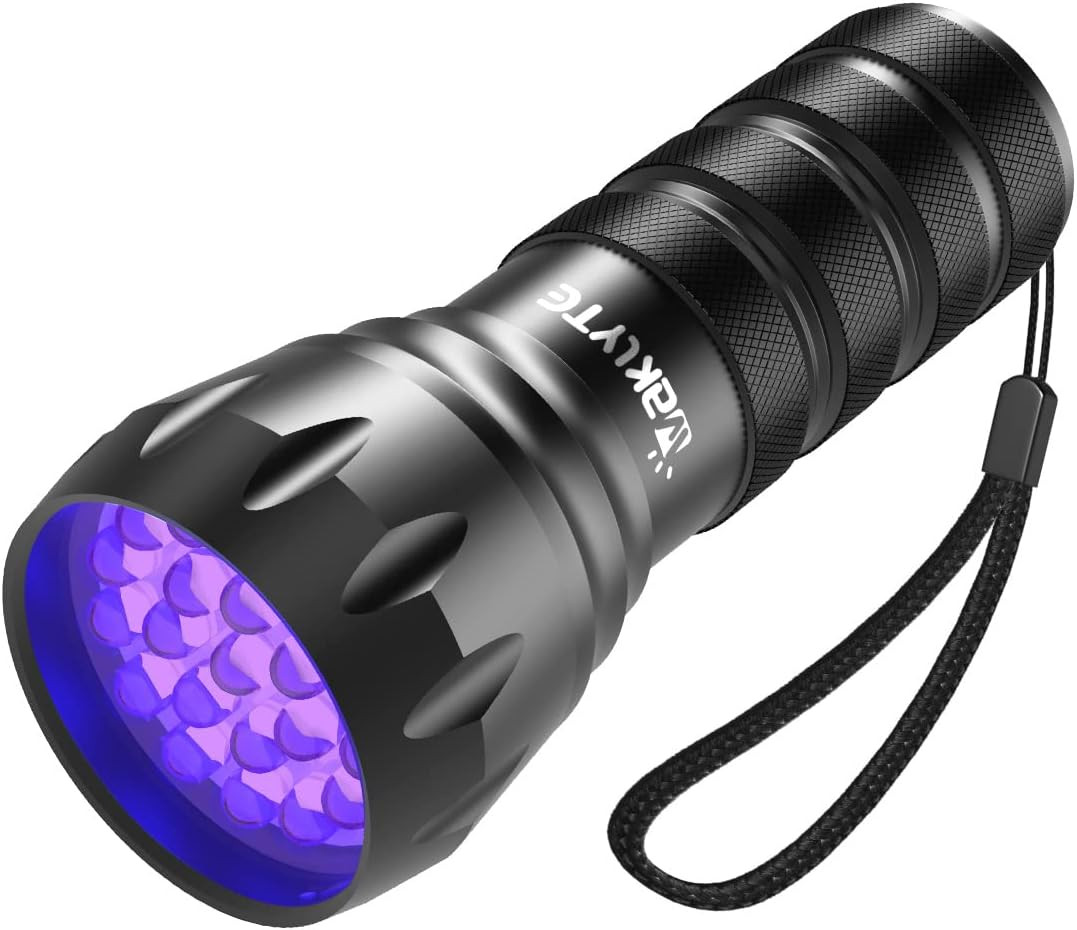 Waklyte Black Light UV Light, 21 LED 395Nm UV Flashlight, Powerful Mini Blacklig
