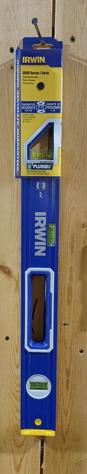 Irwin 2500 Series 24" Heavy Duty Box Beam Level 1794063 Brand New
