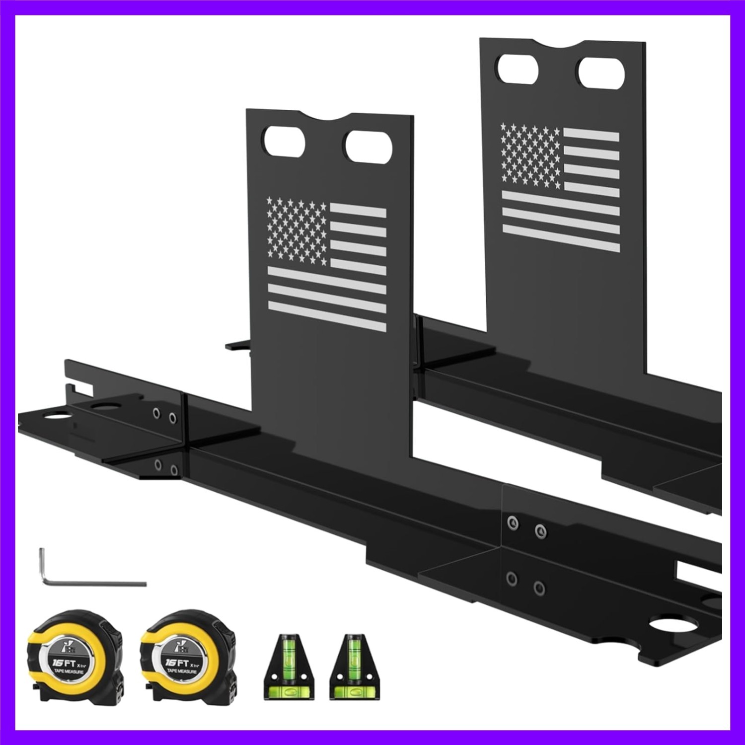 Heavy-Duty with American Flag—No Caliper Removal Required. Universal Alignmen...